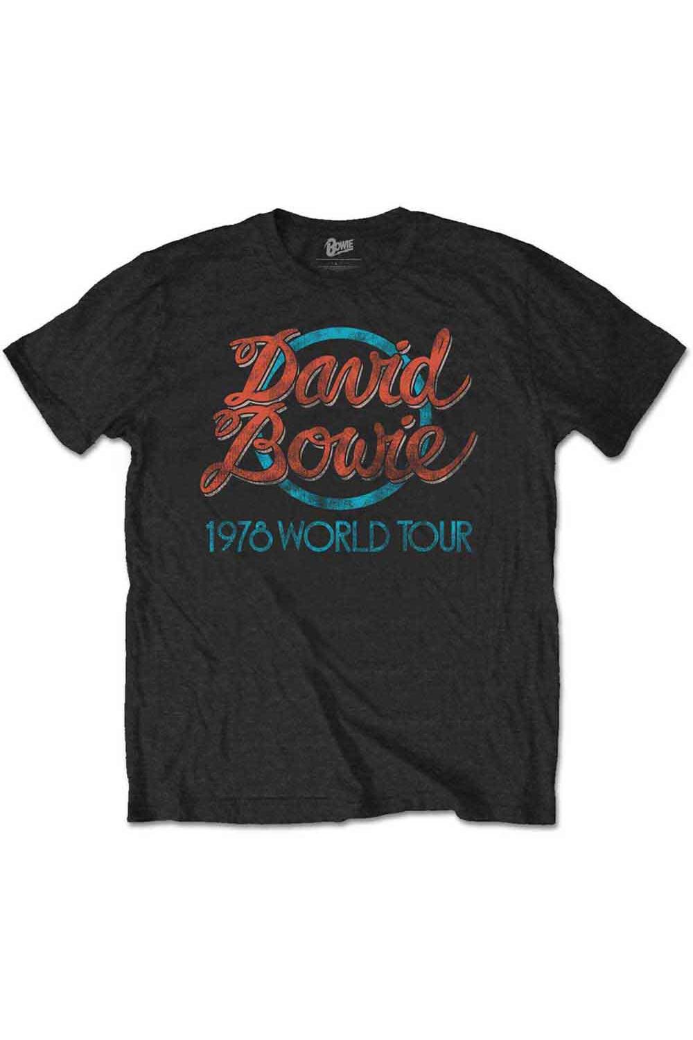 David Bowie 1978 World Tour Black Tshirt