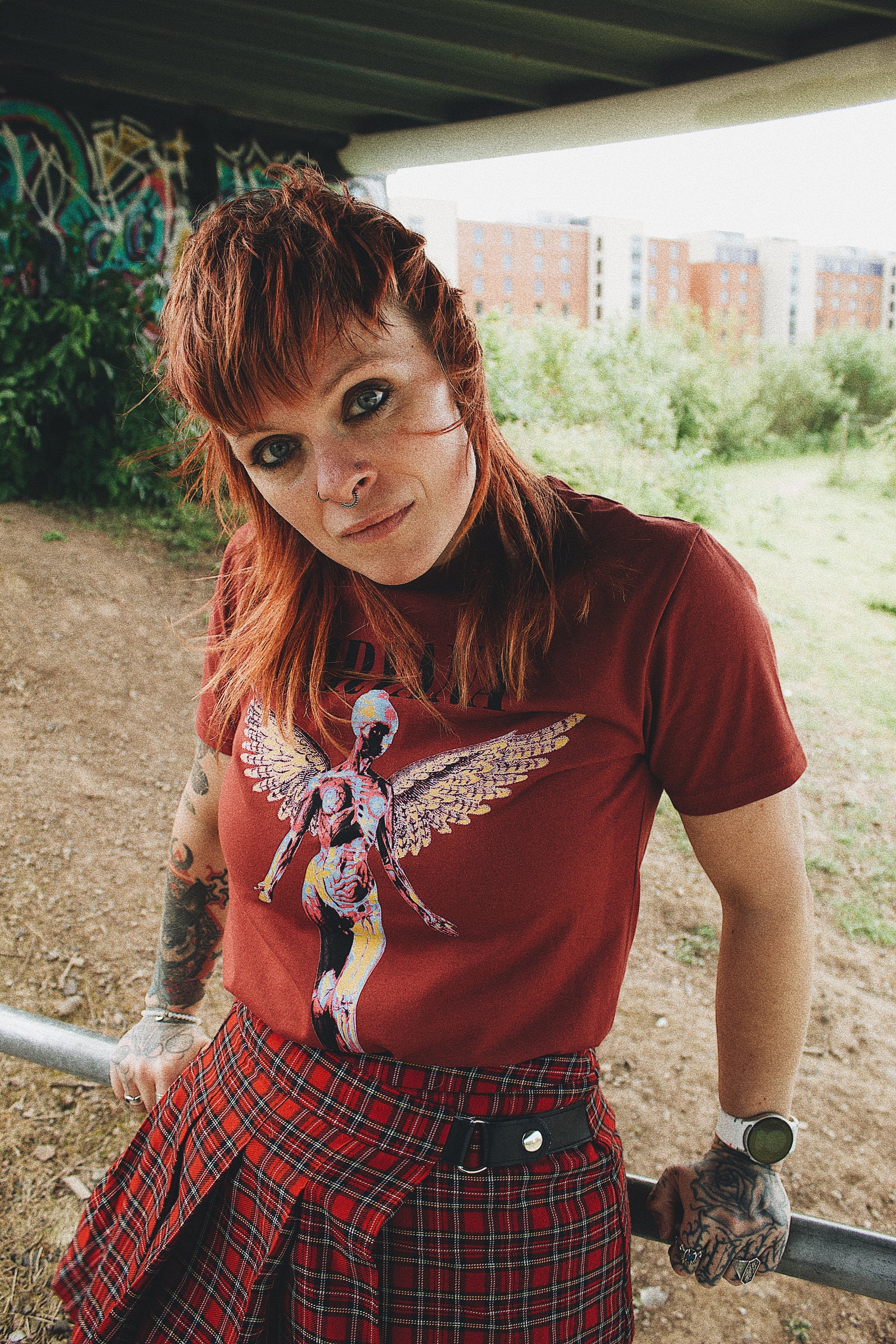 Nirvana In Utero Burgundy Tshirt
