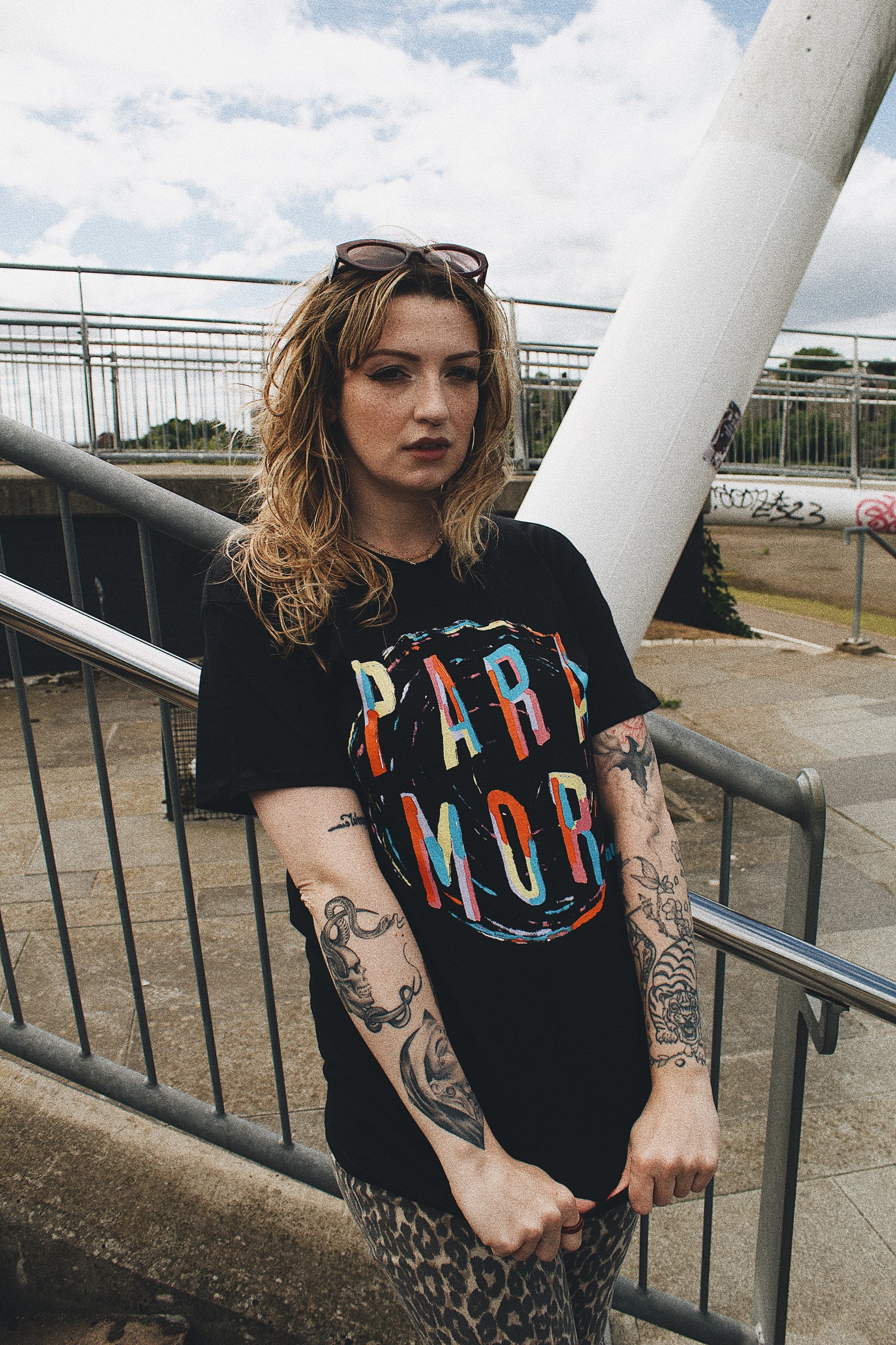 Paramore Spiral Logo Black Tshirt