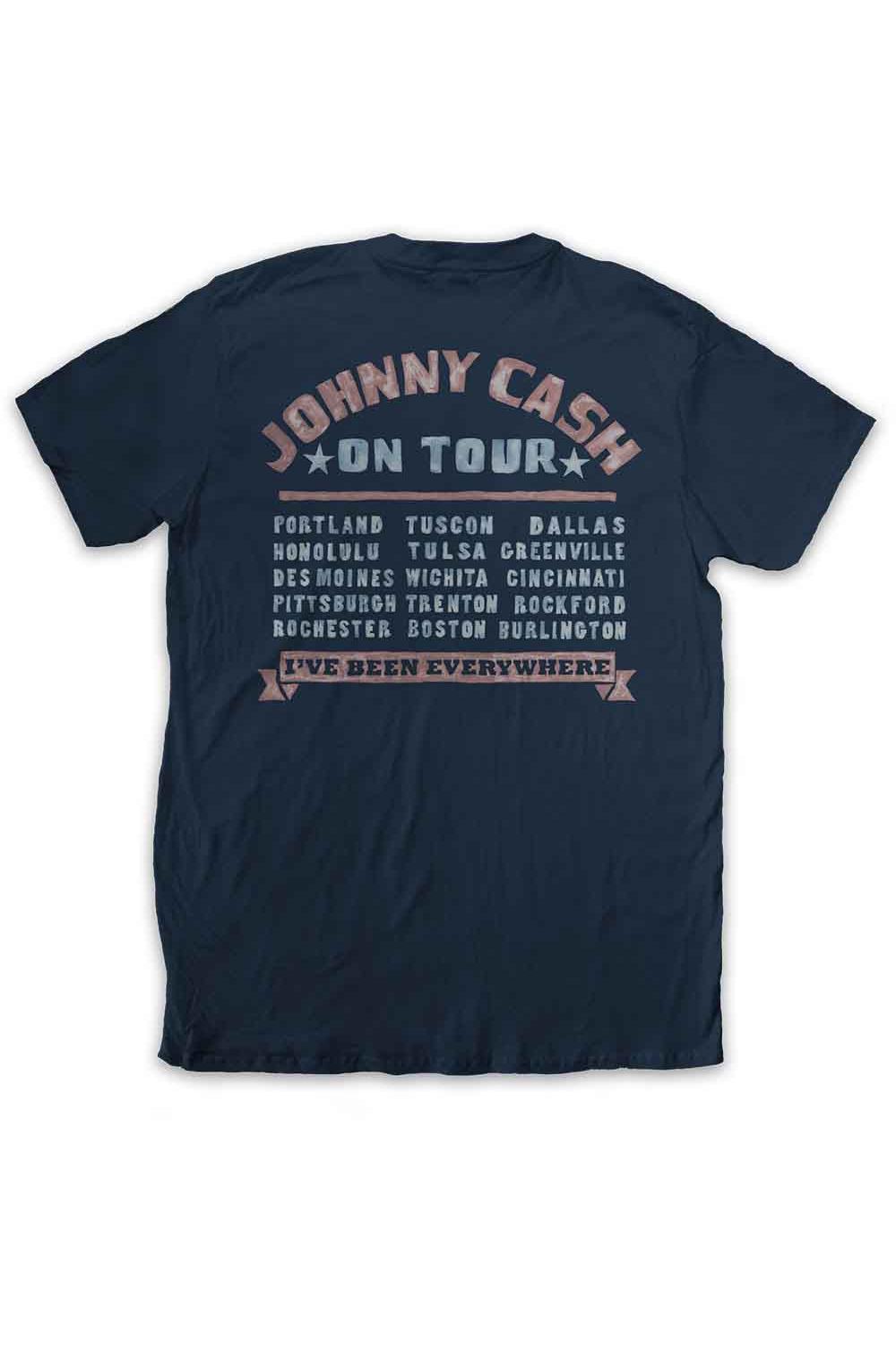 Johnny Cash All Star Tour Navy Tshirt