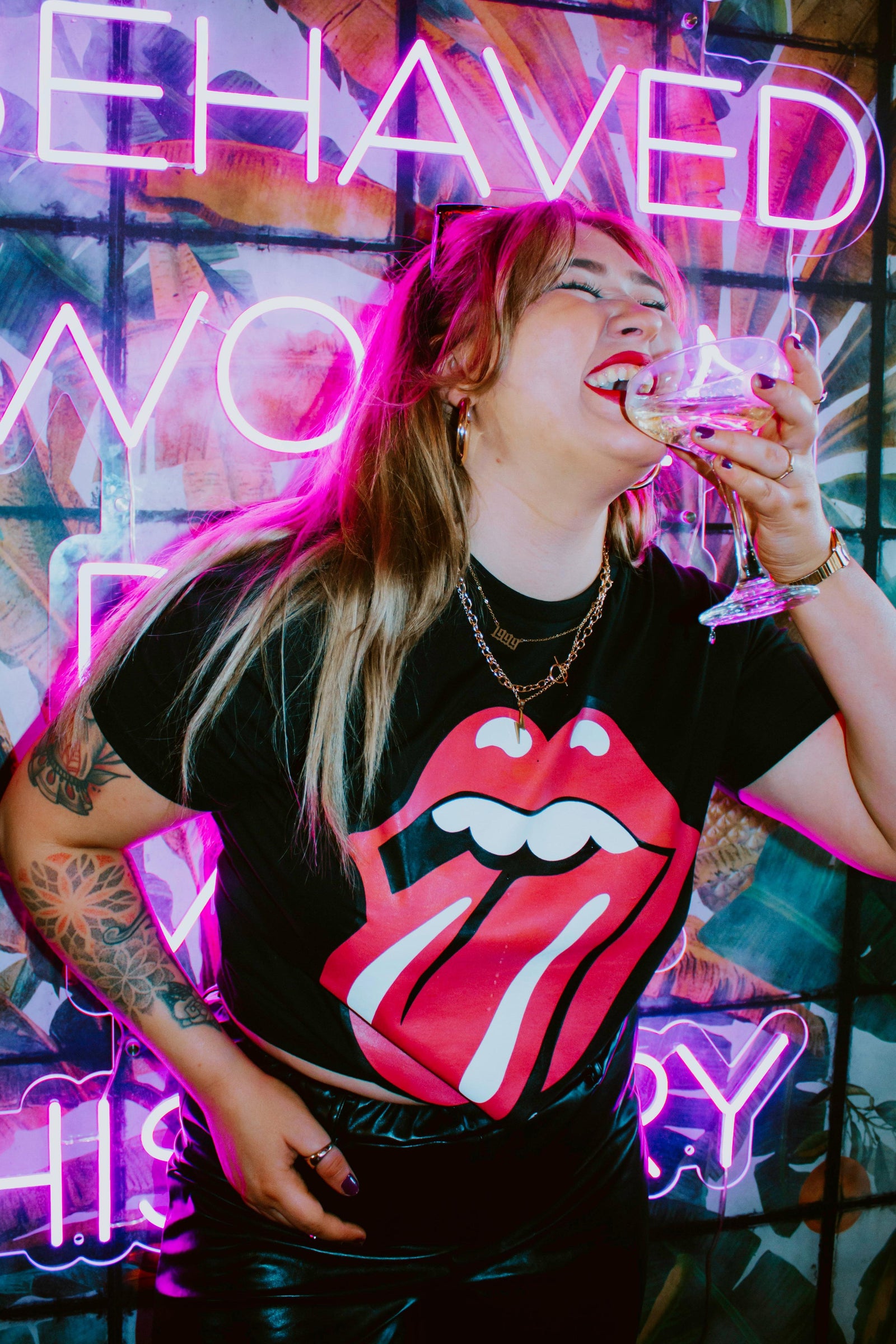 The Rolling Stones Classic Tongue Black Tshirt