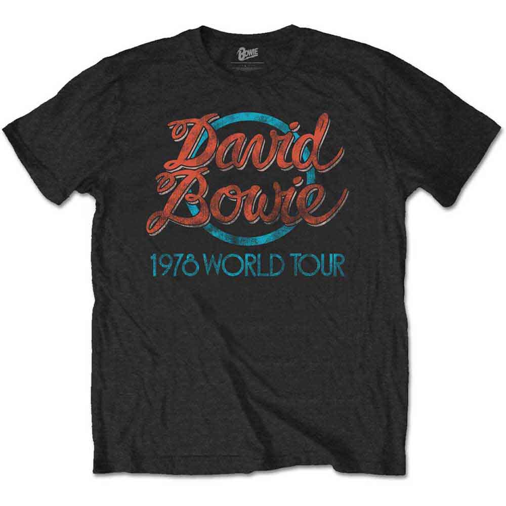 David Bowie 1978 World Tour Black Tshirt