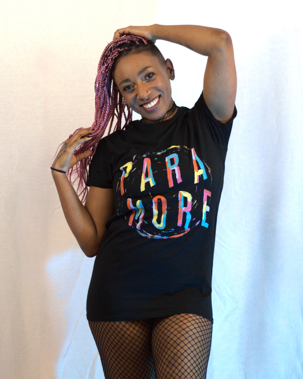 Paramore Spiral Logo Black Tshirt