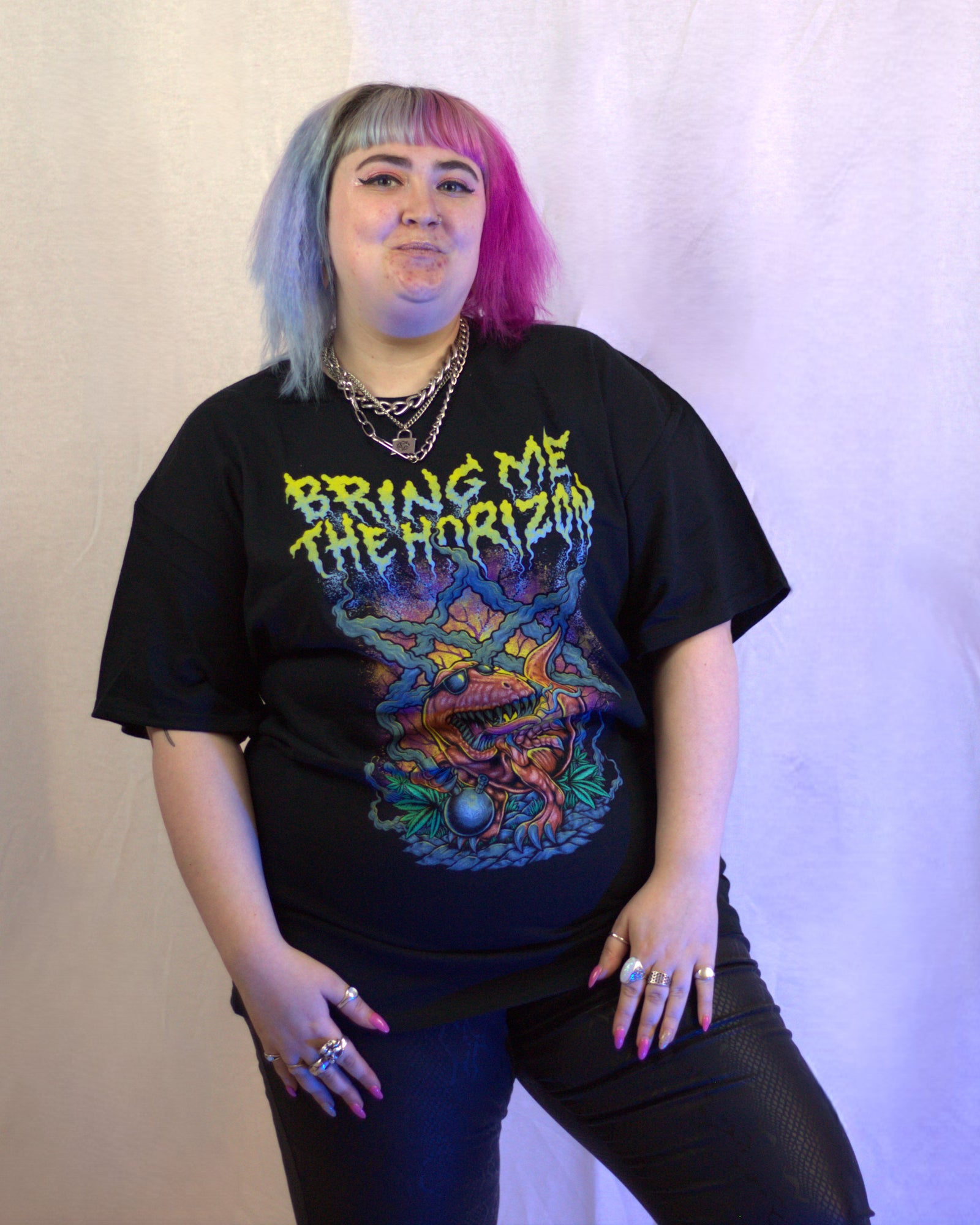 Bring Me The Horizon Zombie Dinosaur Black Tshirt