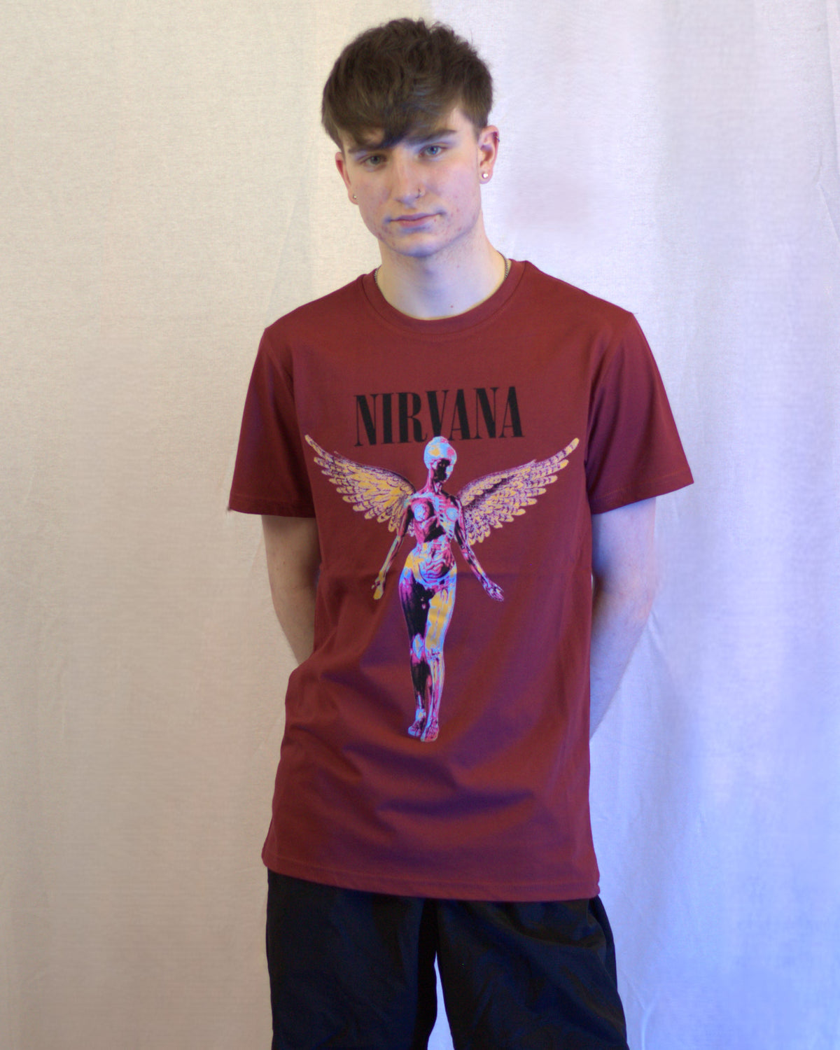 Nirvana In Utero Burgundy Tshirt