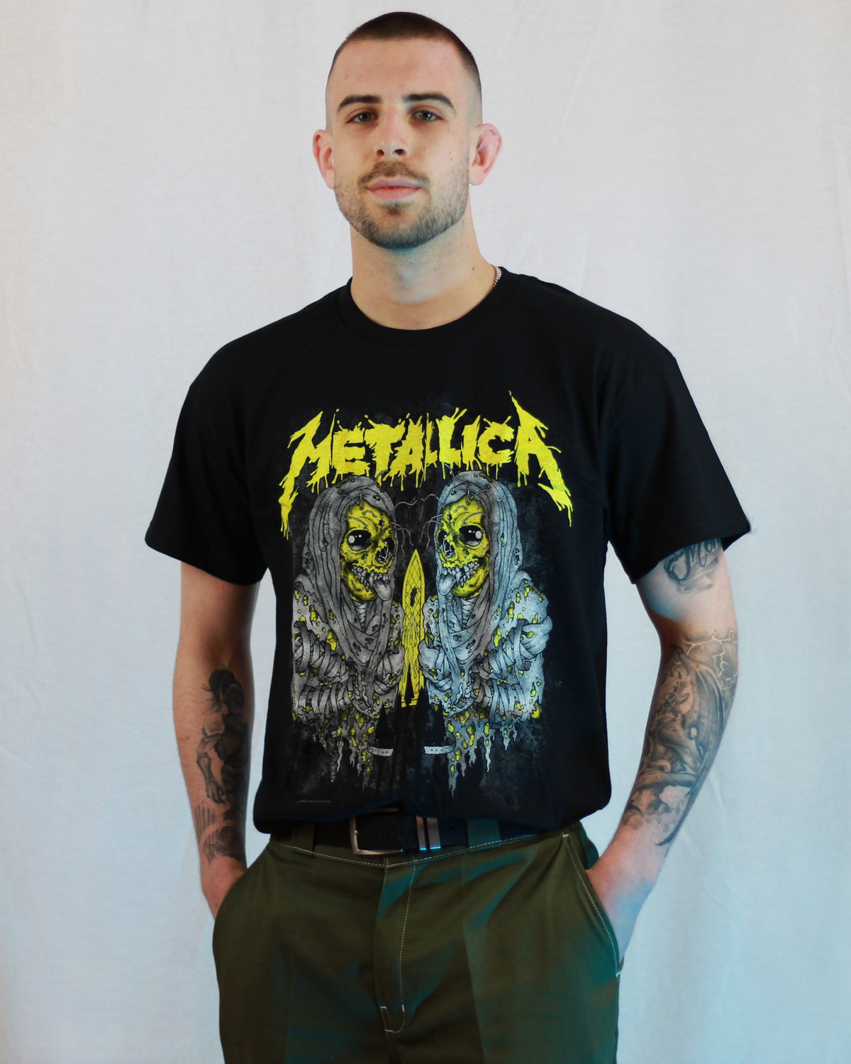 Metallica Sanitarium Front/Back Print Black Tshirt