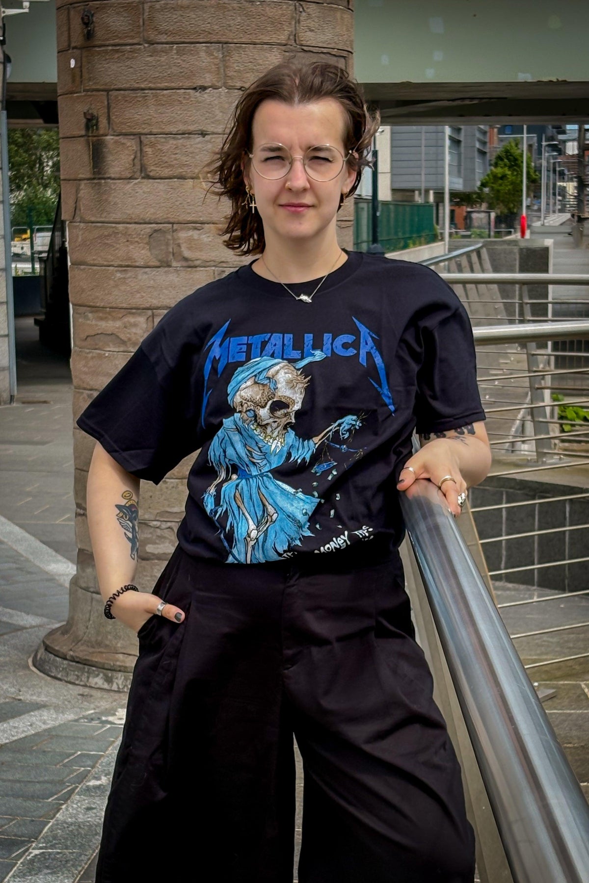 Metallica Doris Printed Black Tshirt