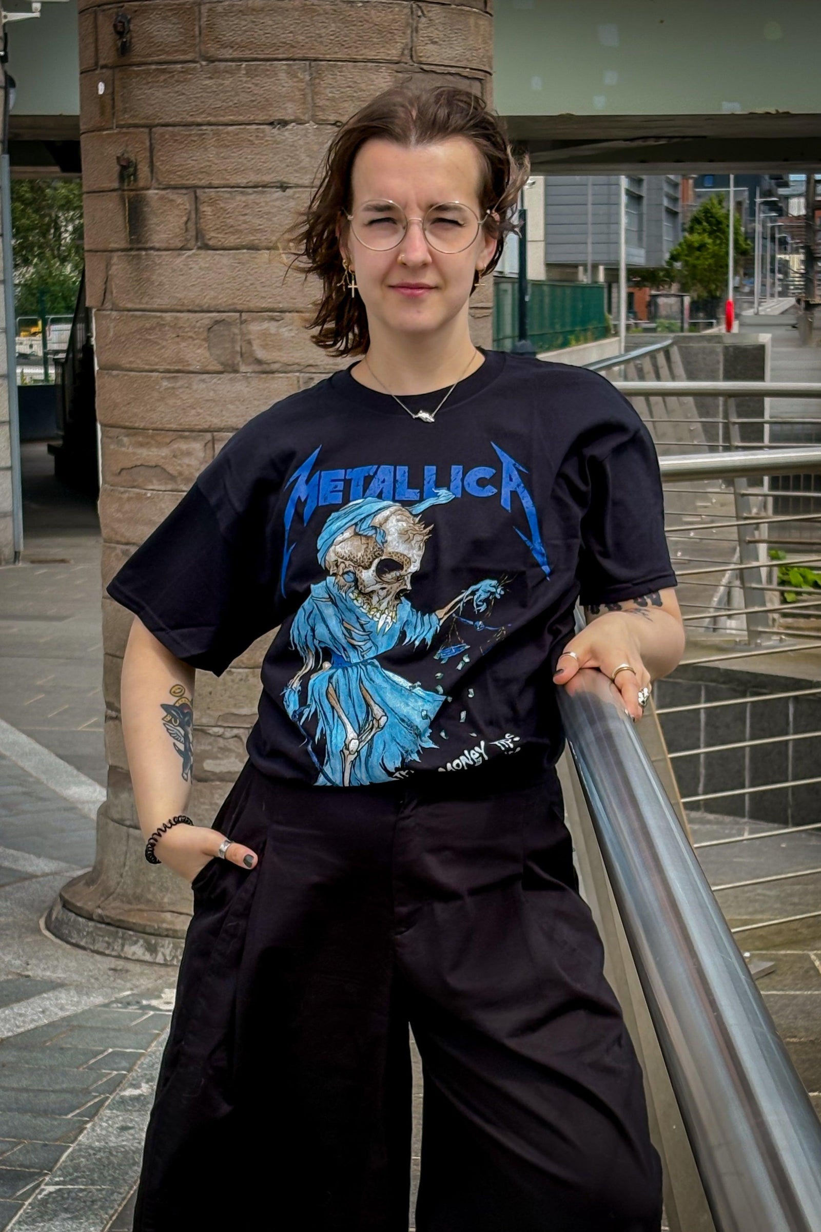 Metallica Doris Printed Black Tshirt