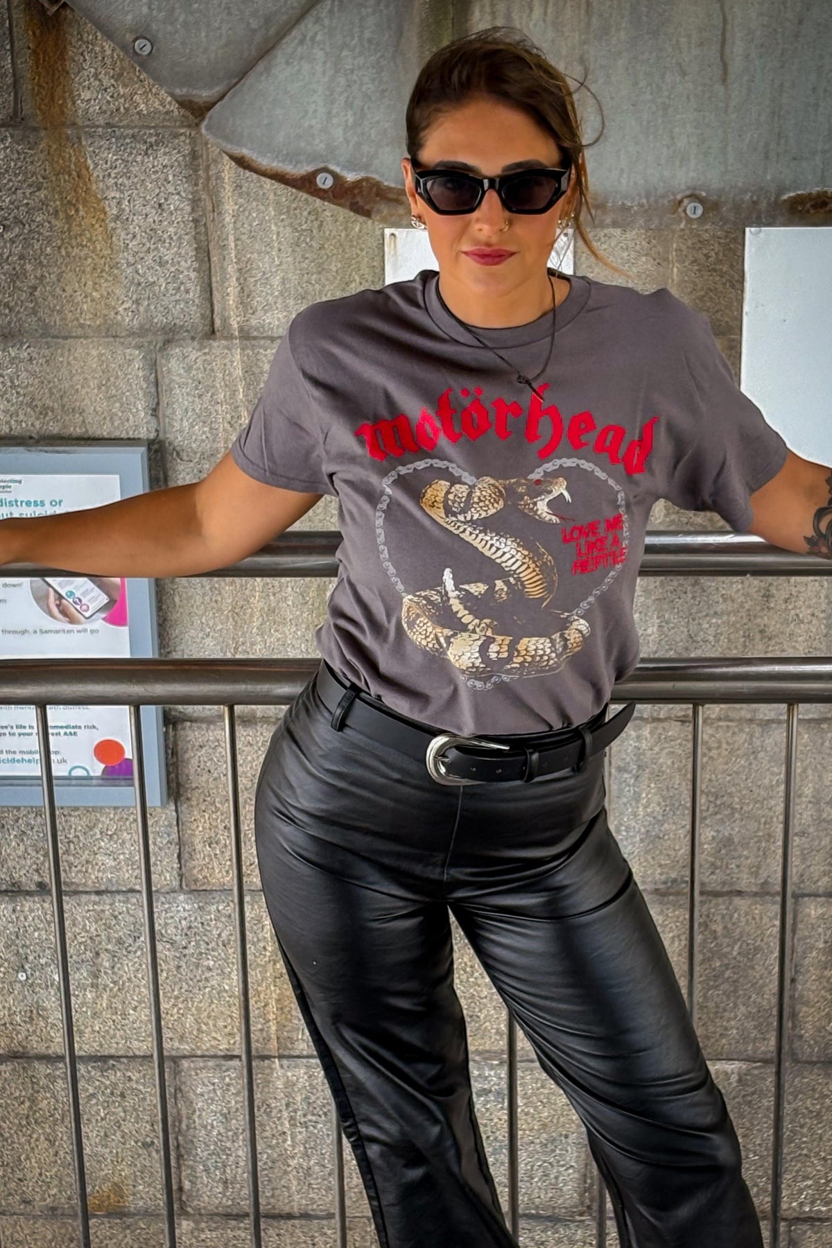Motorhead Love Me Like A Reptile Grey Tshirt