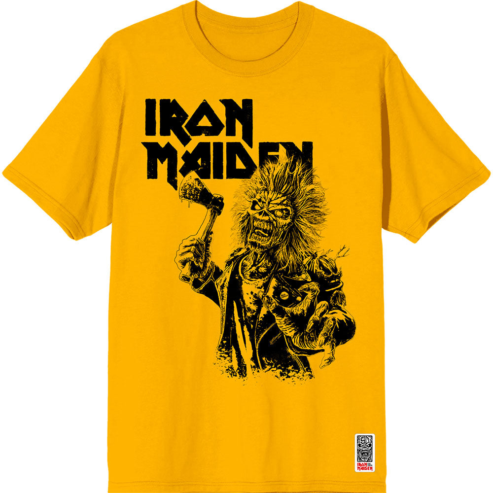 Iron Maiden Eddie Axe Yellow Tshirt