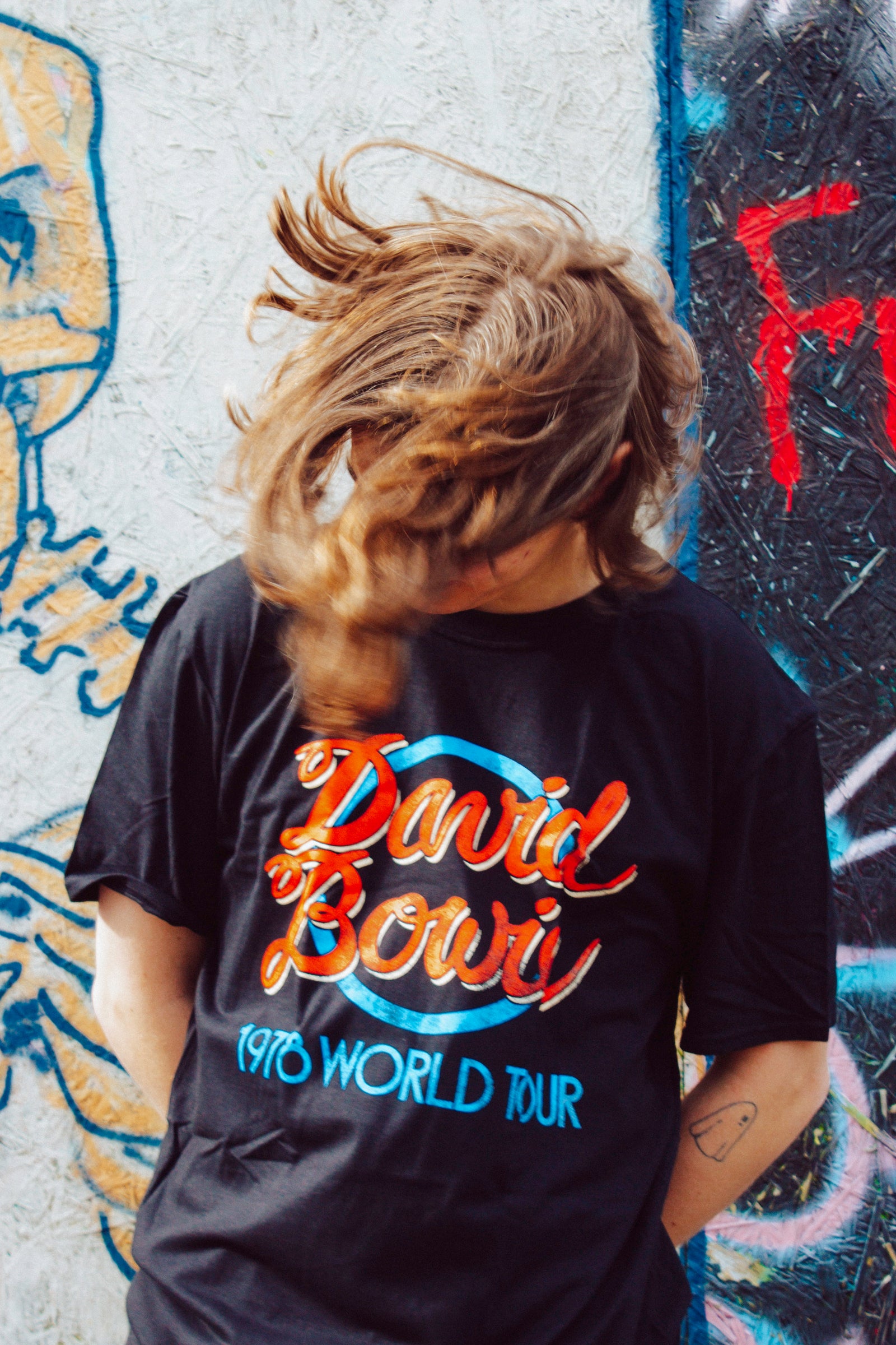 David Bowie 1978 World Tour Black Tshirt