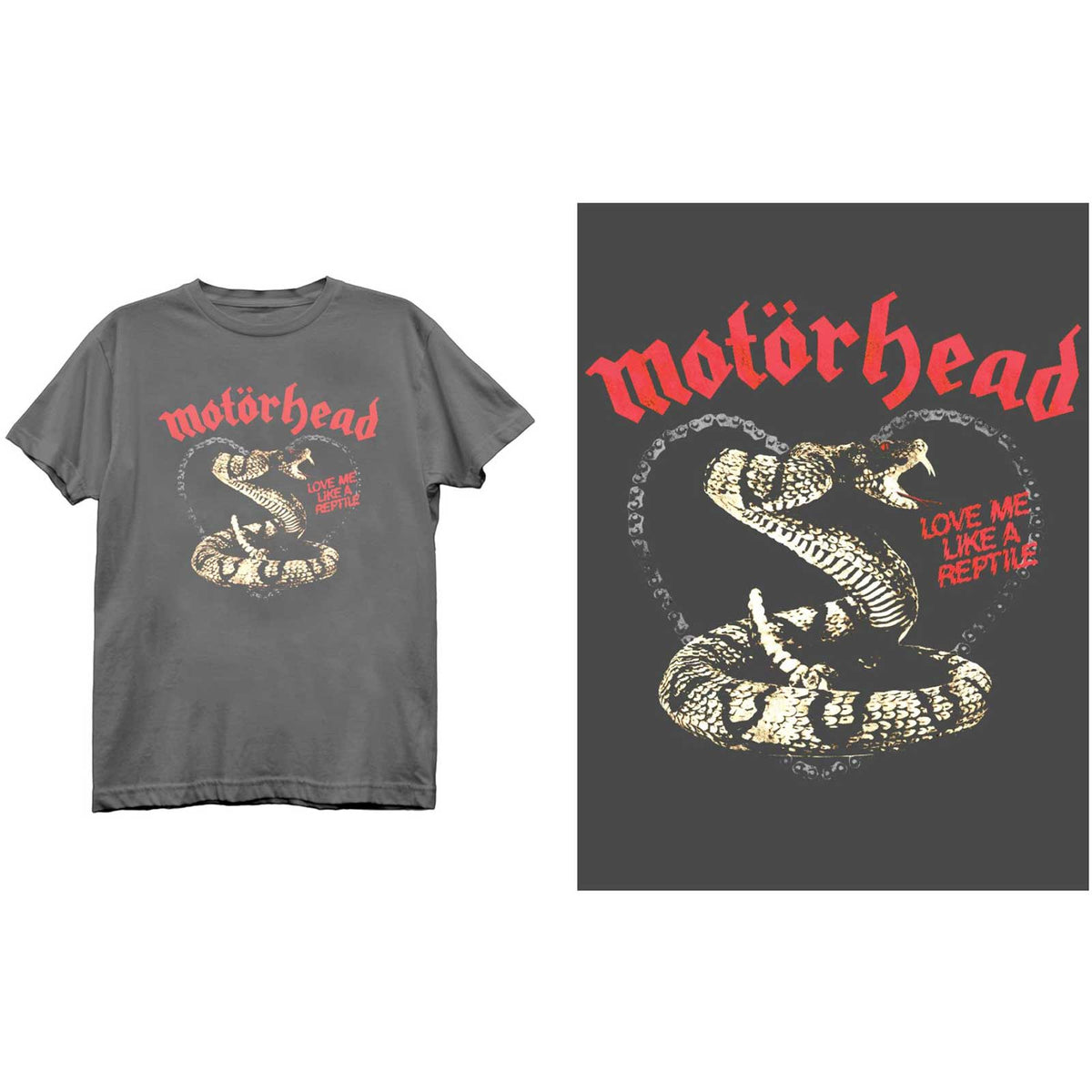 Motorhead Love Me Like A Reptile Grey Tshirt