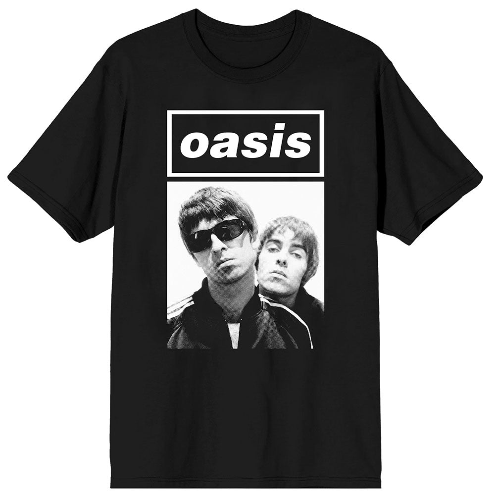 Oasis Liam and Noel Box Black Tshirt