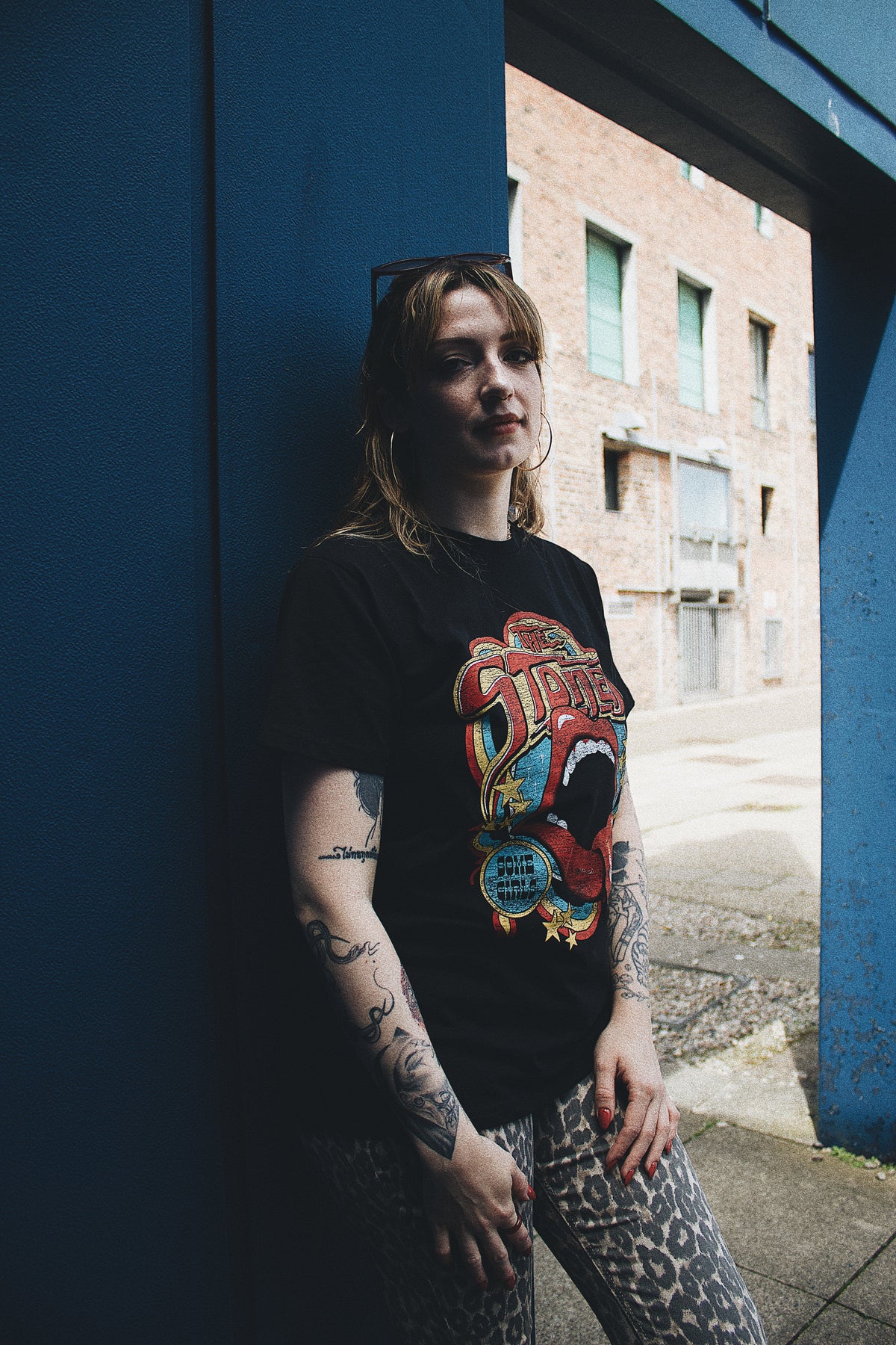 The Rolling Stones Retro 70s Black Tshirt
