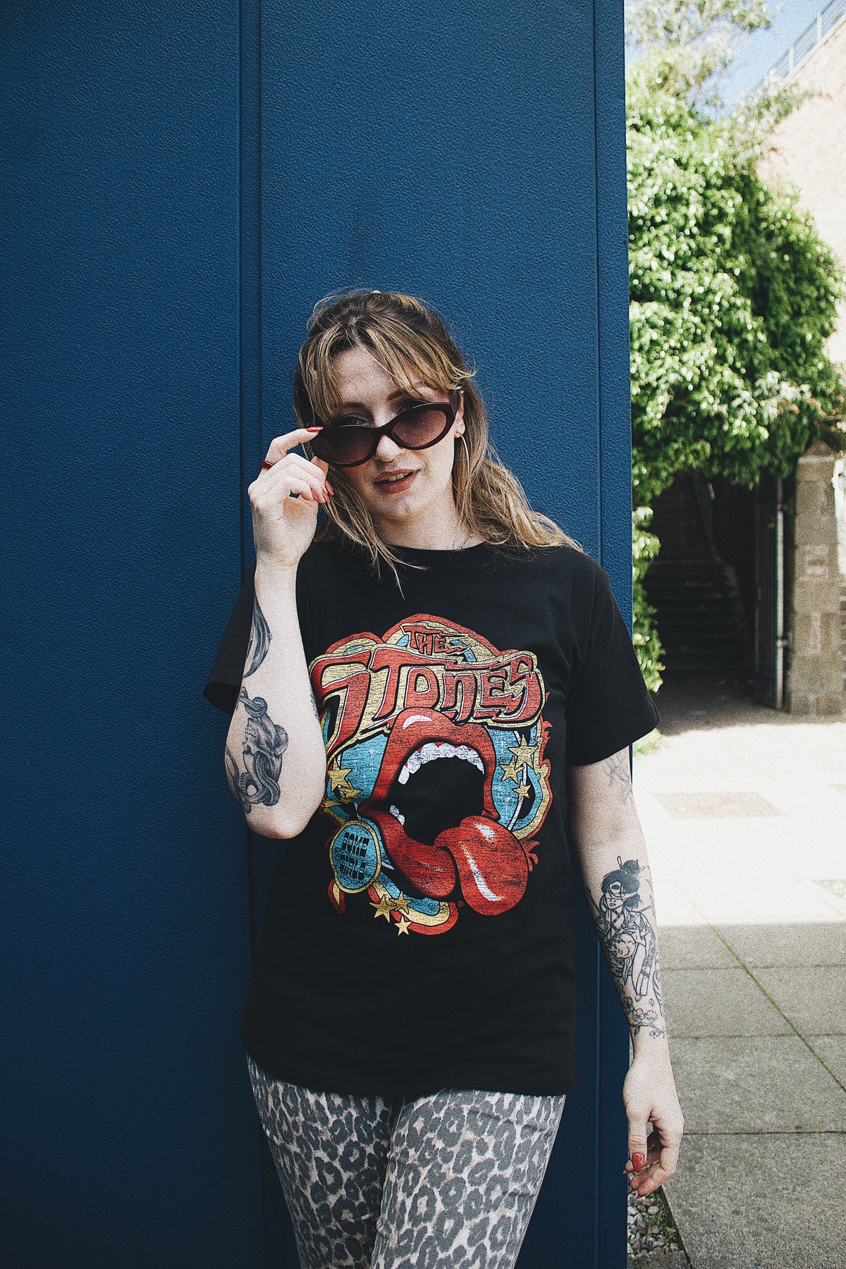 The Rolling Stones Retro 70s Black Tshirt