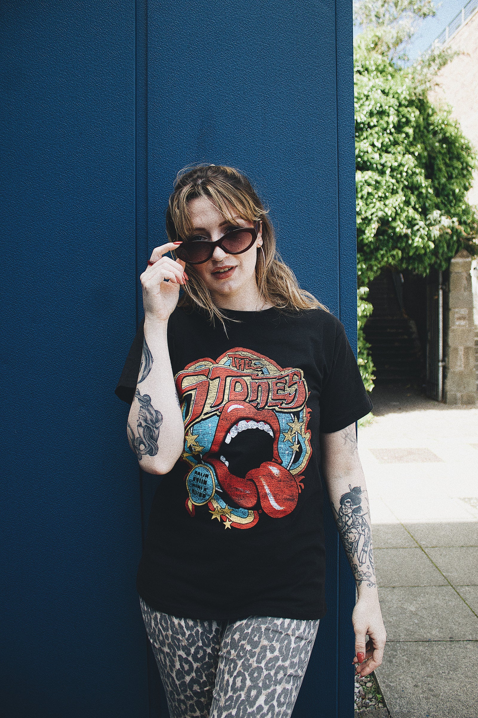 The Rolling Stones Retro 70s Black Tshirt