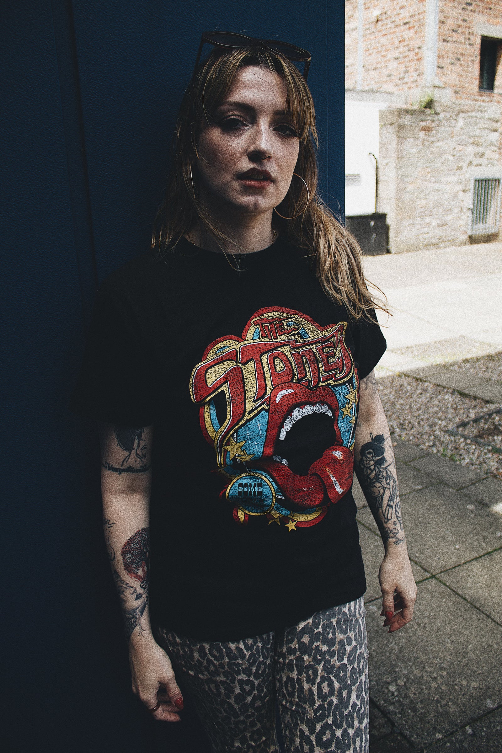 The Rolling Stones Retro 70s Black Tshirt