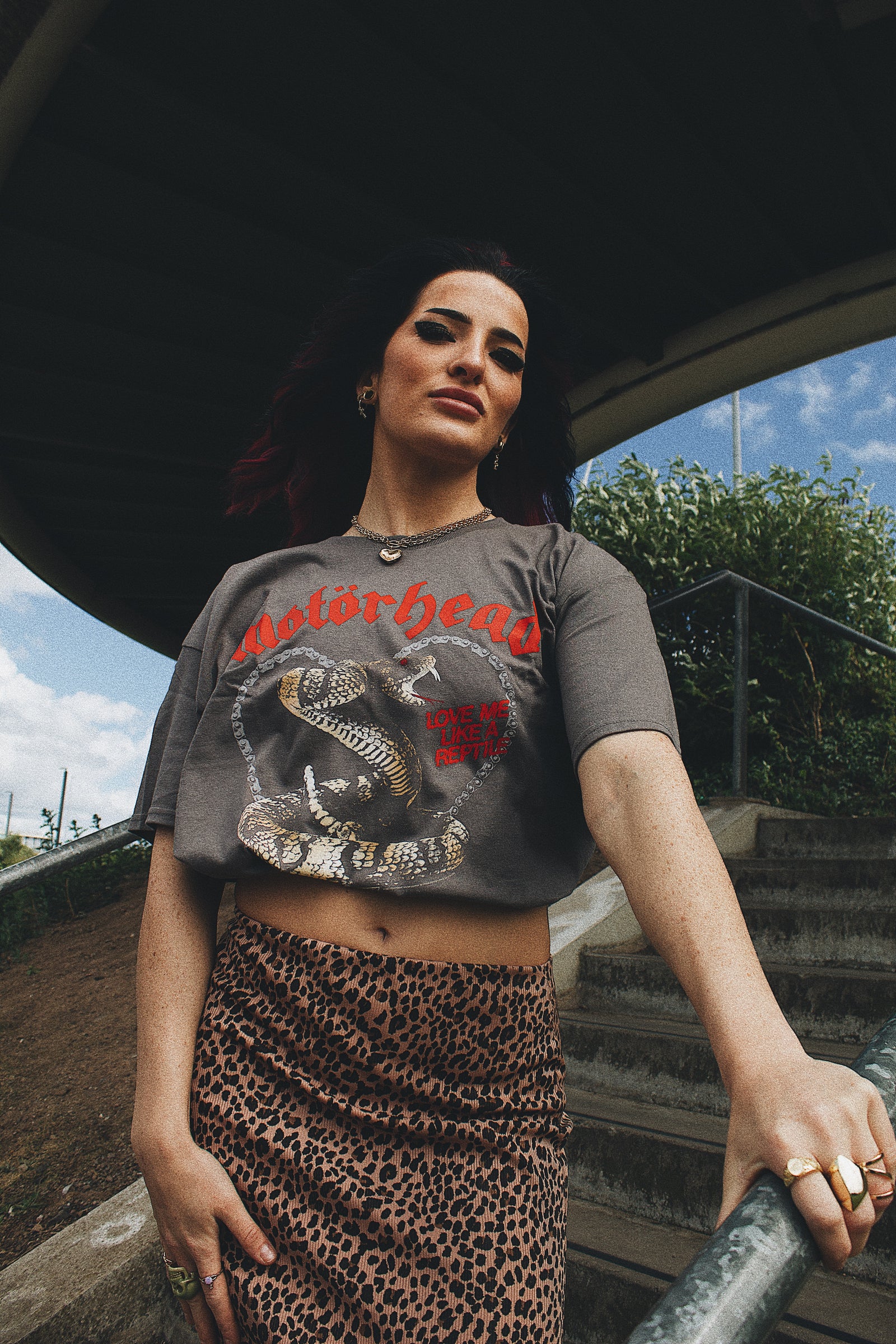 Motorhead Love Me Like A Reptile Grey Tshirt