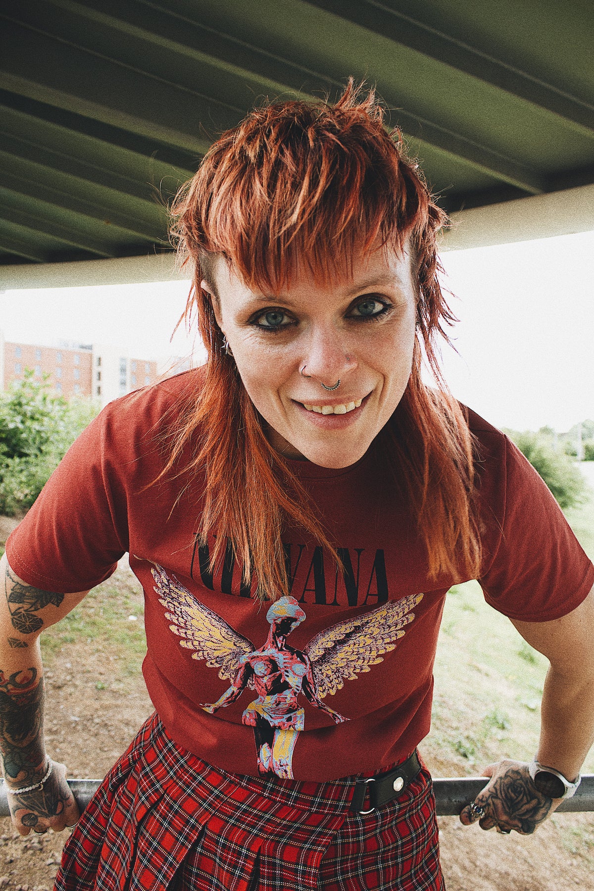 Nirvana In Utero Burgundy Tshirt