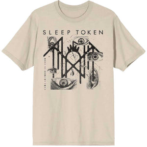 Sleep Token - All Eyes Logo Cream Tshirt - PRE ORDER