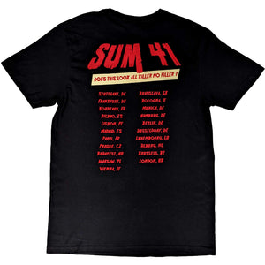 Sum 41 - Does This Look All Killer No Filler World Tour (Back Print) Tshirt - PRE ORDER
