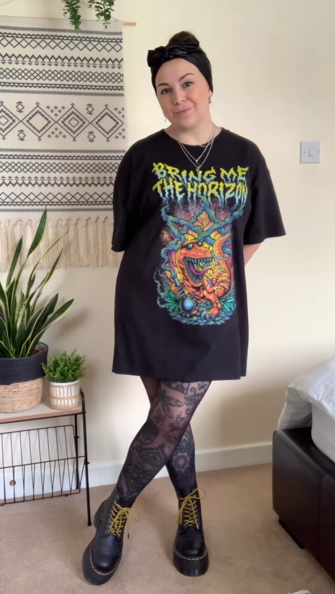 Bring Me The Horizon Zombie Dinosaur Black Tshirt