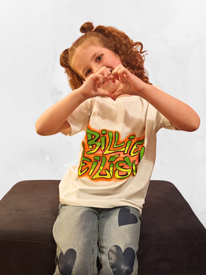 Billie Eilish Graffiti Spray Kids White TShirt - PRE ORDER