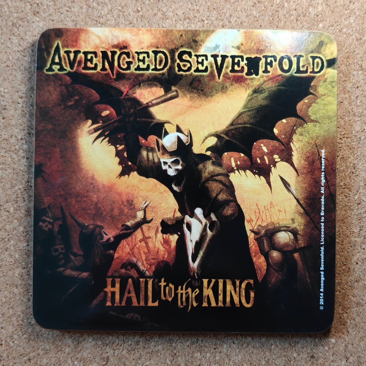 Avenged Sevenfold Hail To The King Cork Coaster