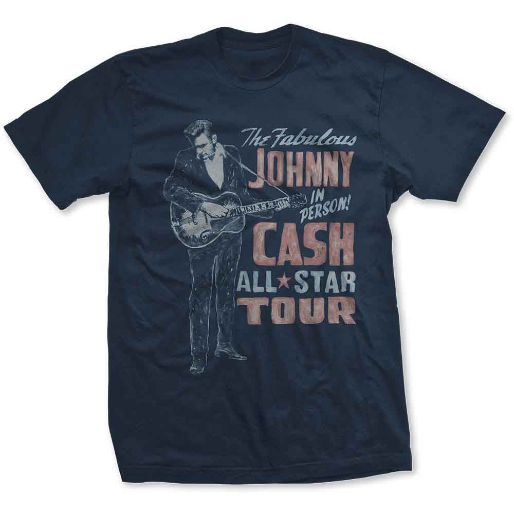 Johnny Cash All Star Tour Navy Tshirt