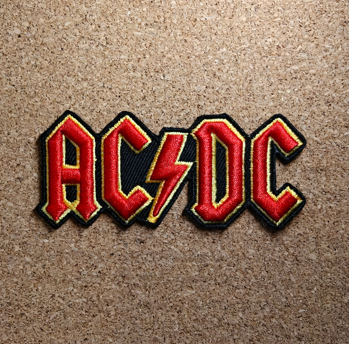 AC/DC Cut Out Raised Logo Patch (Iron On)