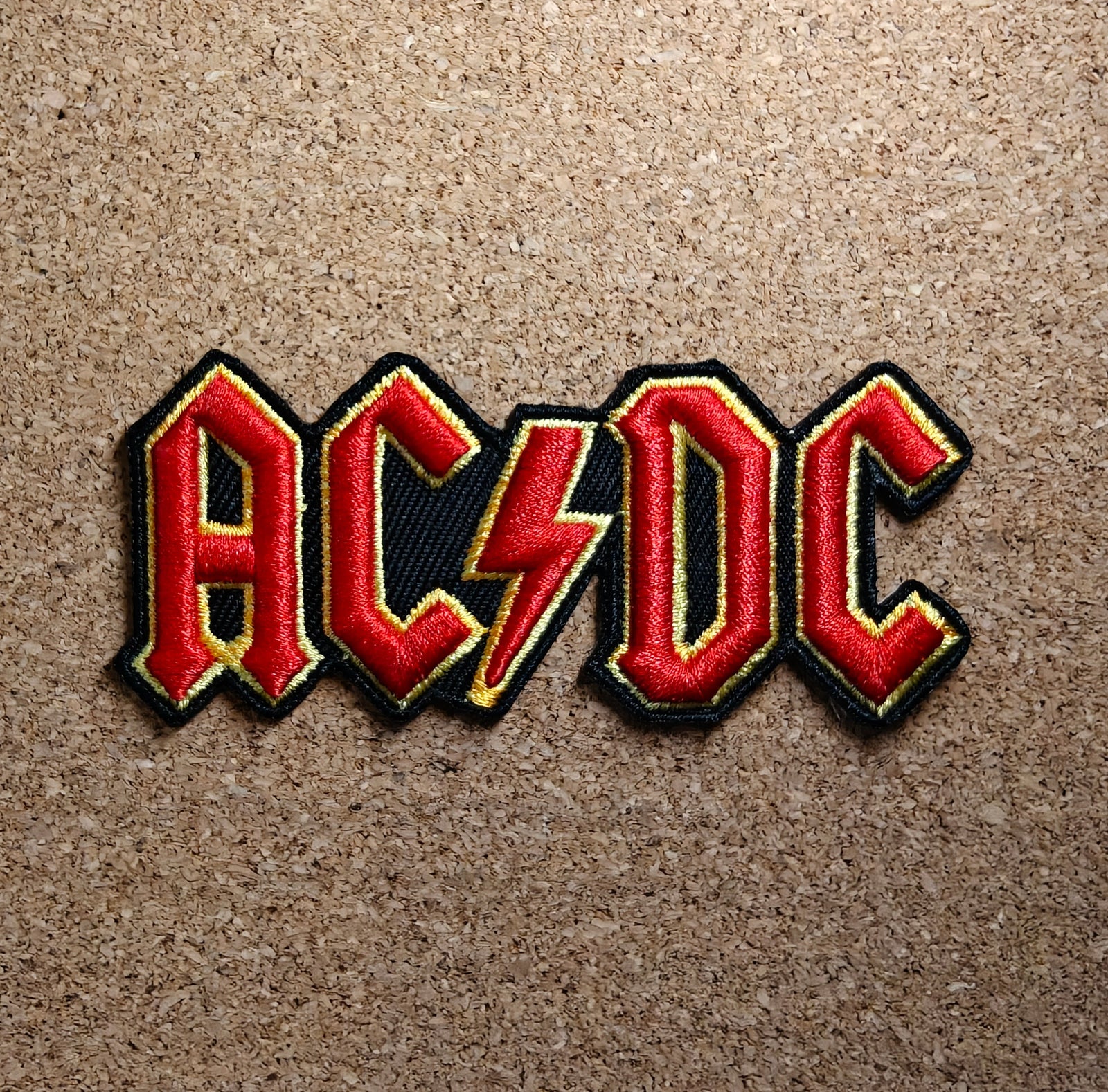 AC/DC Cut Out Raised Logo Patch (Iron On)