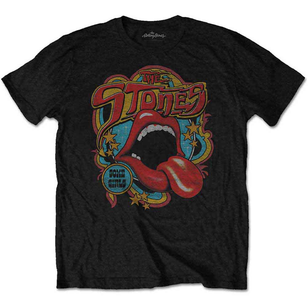 The Rolling Stones Retro 70s Black Tshirt