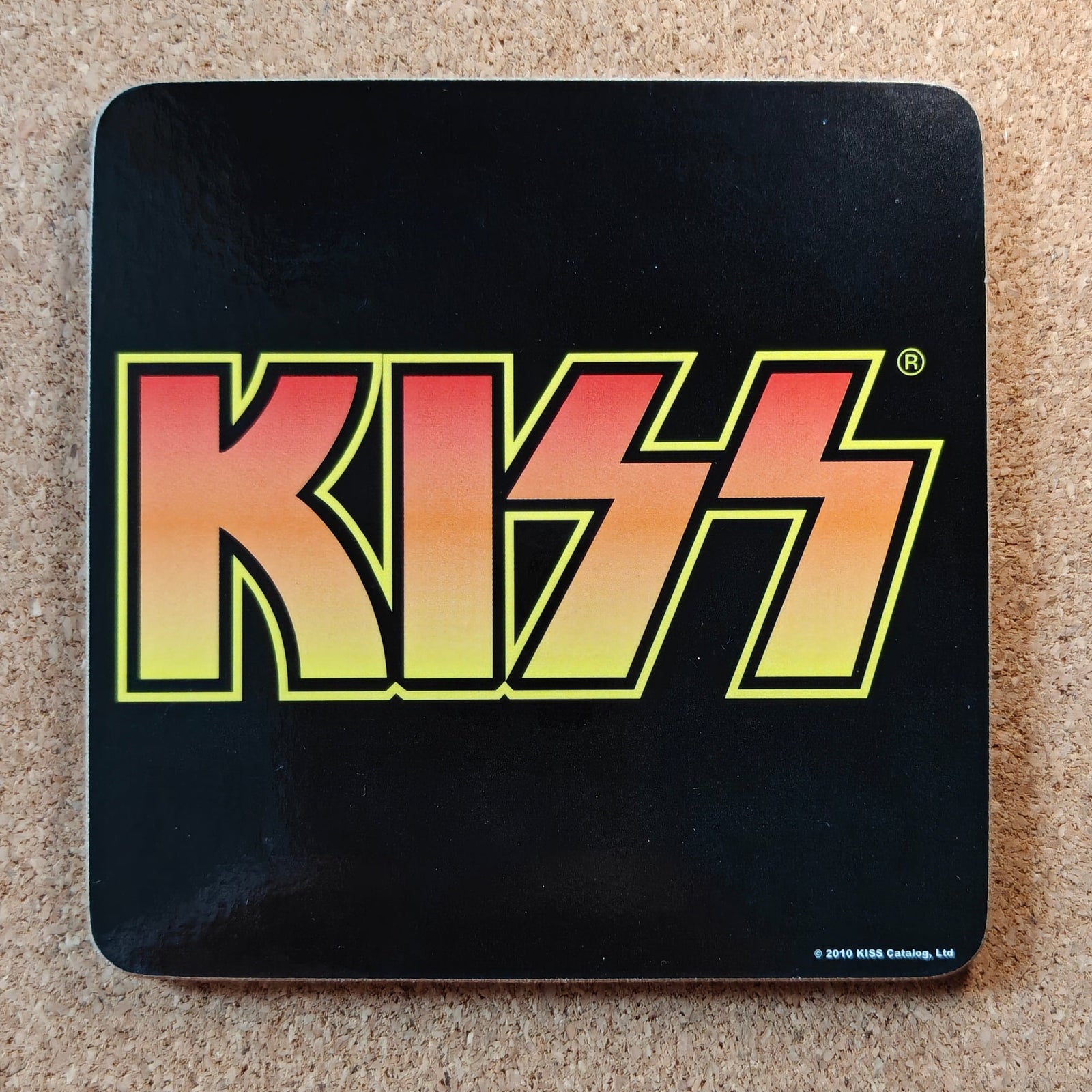 KISS Band Logo Cork Coaster
