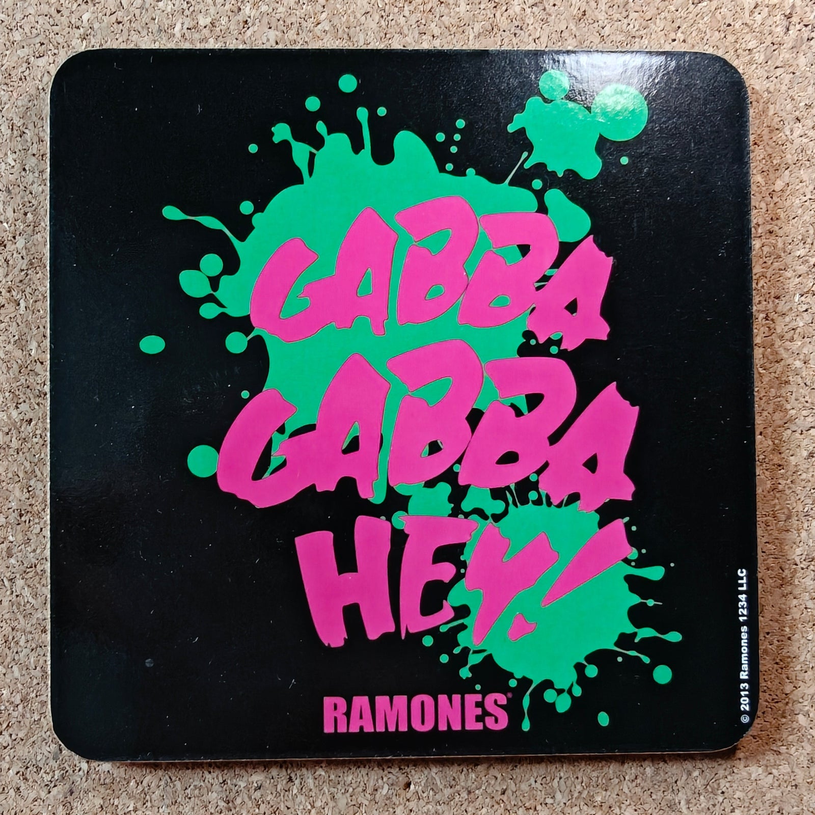 Ramones Gabba Gabba Hey! Cork Coaster