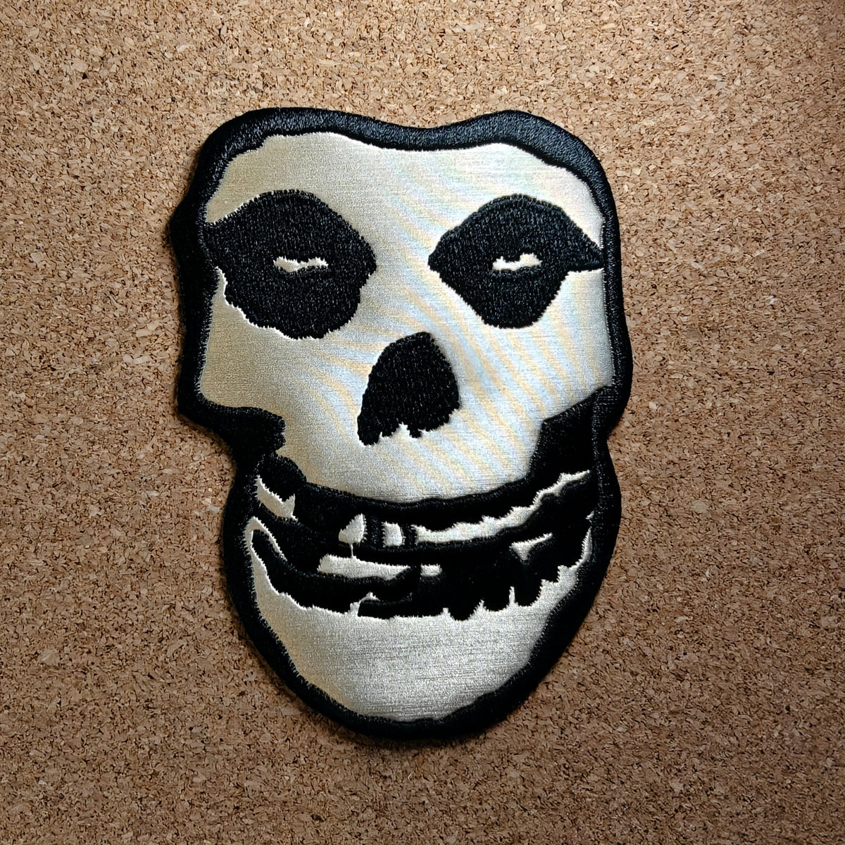Misfits Danzig Silver Skull Patch (Iron On)