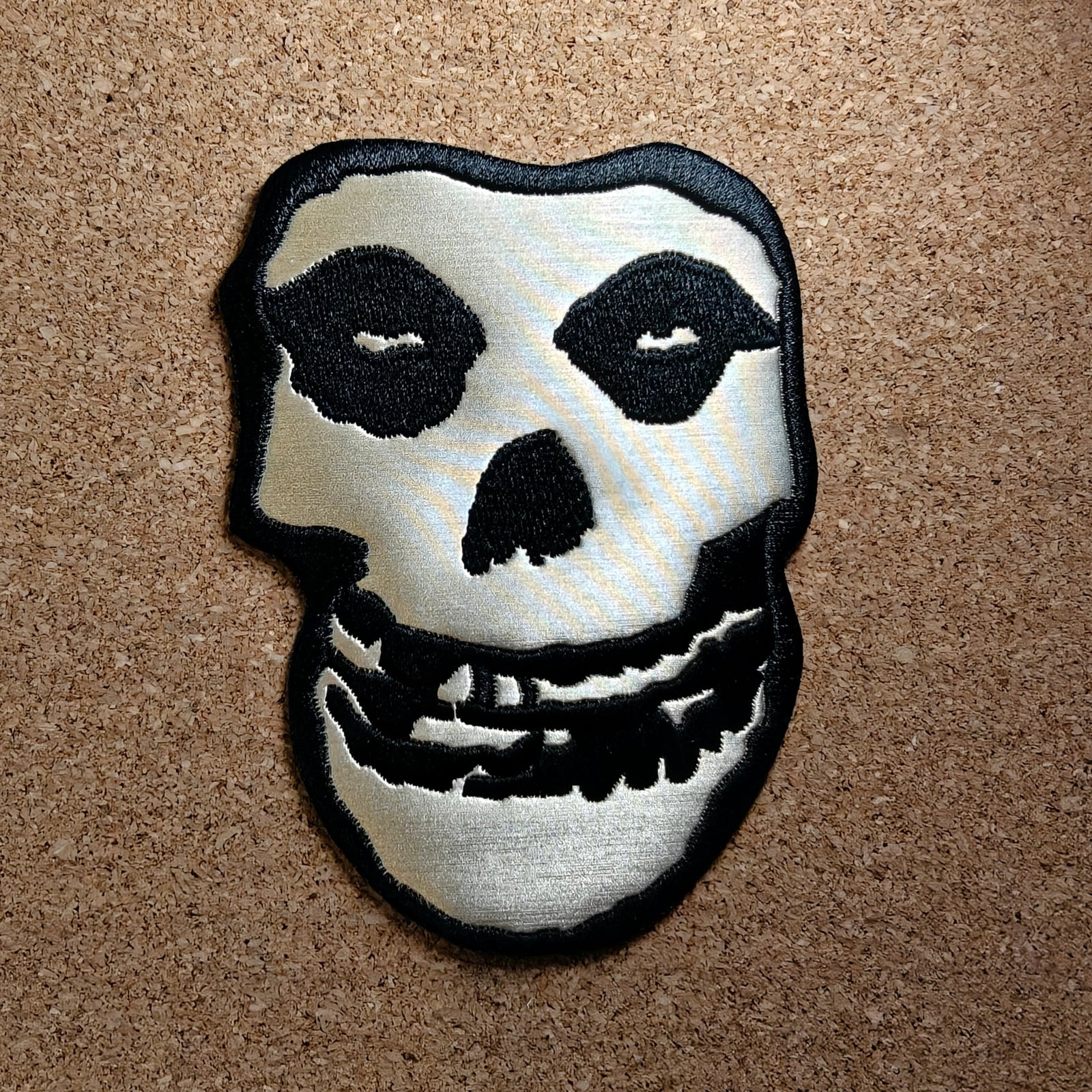 Misfits Danzig Silver Skull Patch (Iron On)