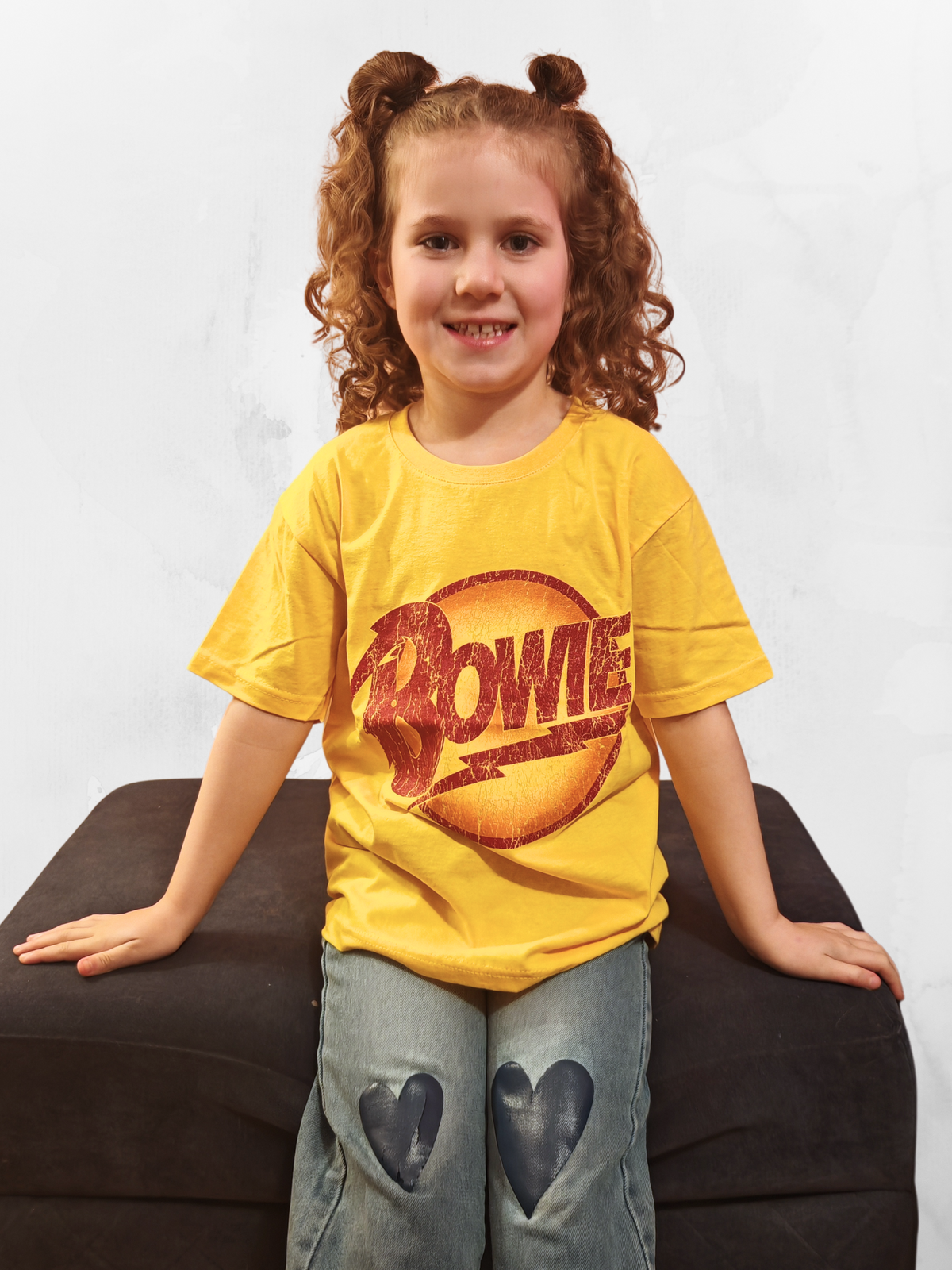 David Bowie Unisex Kids Yellow Tshirt - PRE ORDER