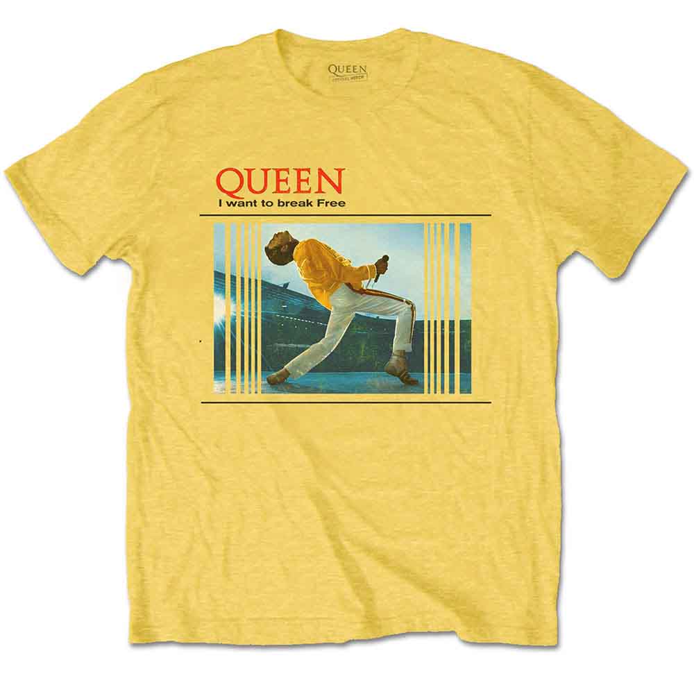 Queen Break Free Yellow Tshirt