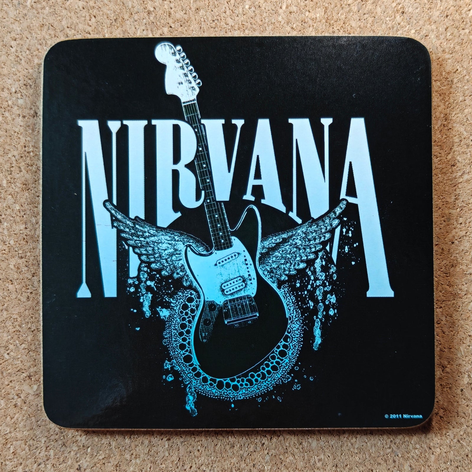 Nirvana Kurts Jag Stang Guitar Cork Coaster