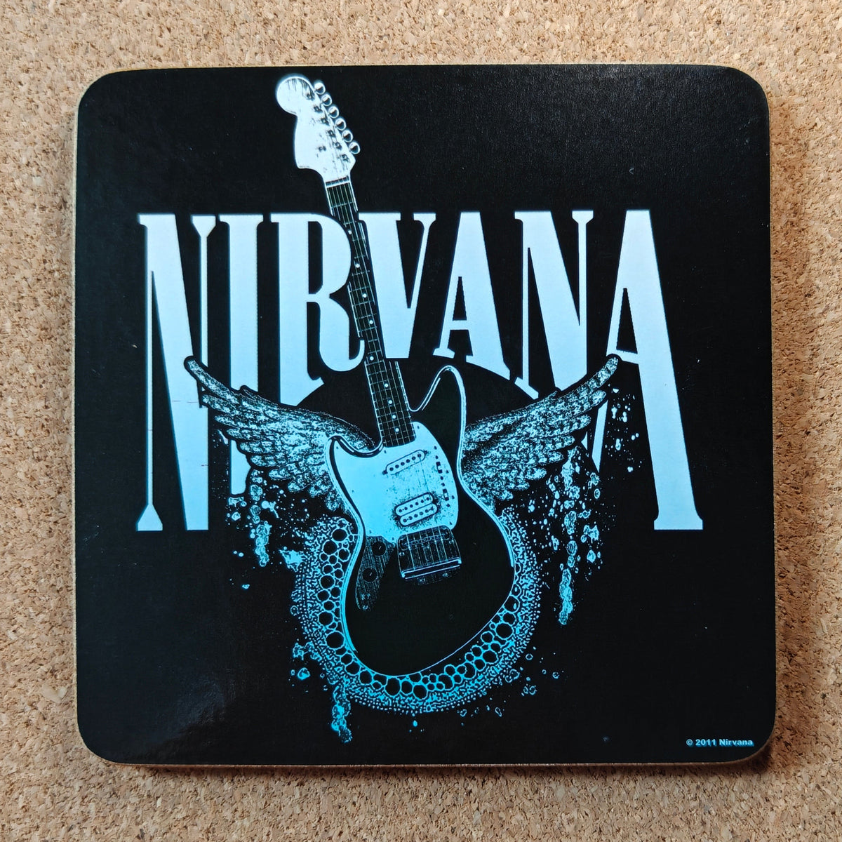 Nirvana Kurts Jag Stang Guitar Cork Coaster