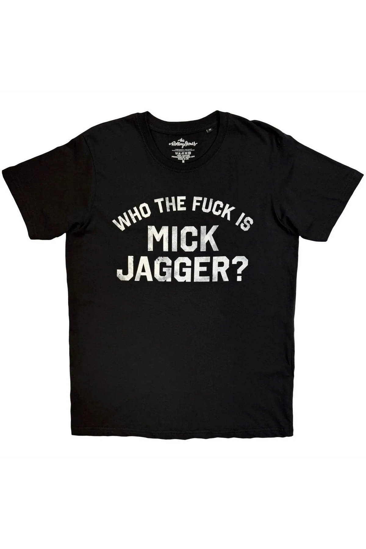 Rolling Stones Who The F Is Mick Jagger? Black Tshirt