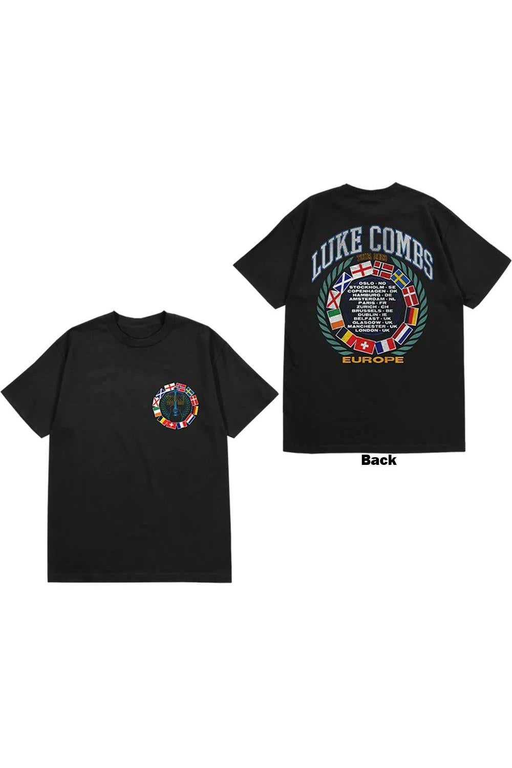 Luke Combs Europe 2023 Tour Black Tshirt