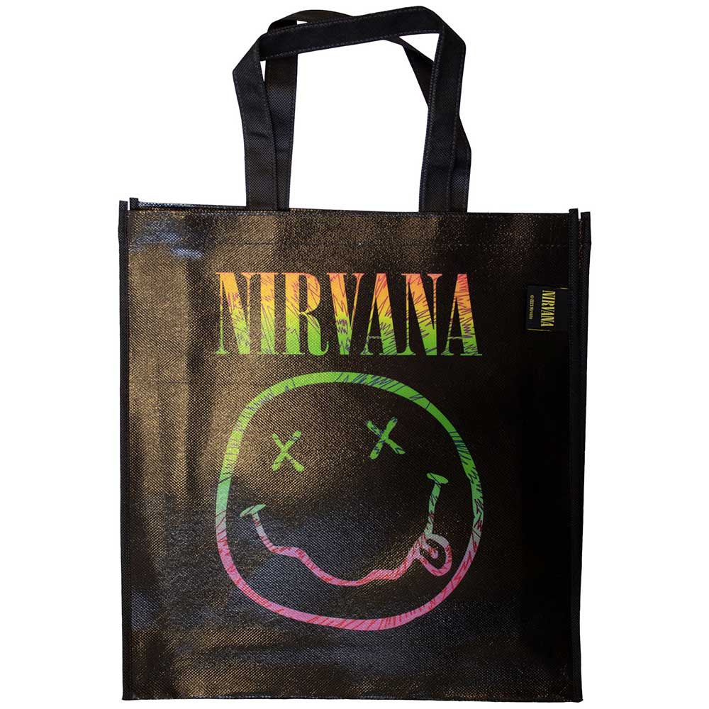 Nirvana Sorbet Coloured Happy Face Eco Tote Bag