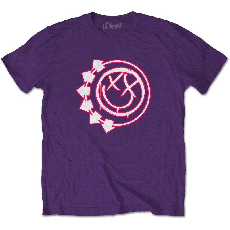 Blink 182 Six Arrow Smiley Purple Tshirt