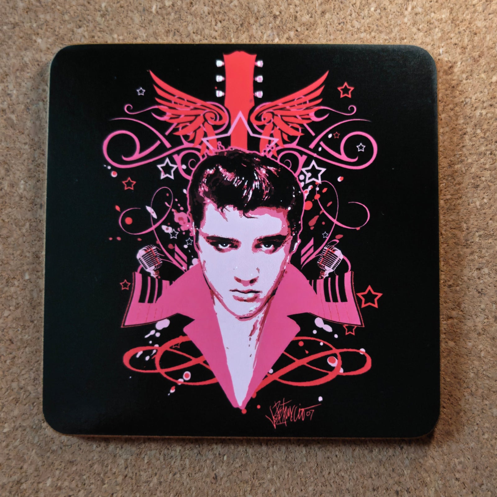 Elvis Presley Let's Face It Cork Coaster
