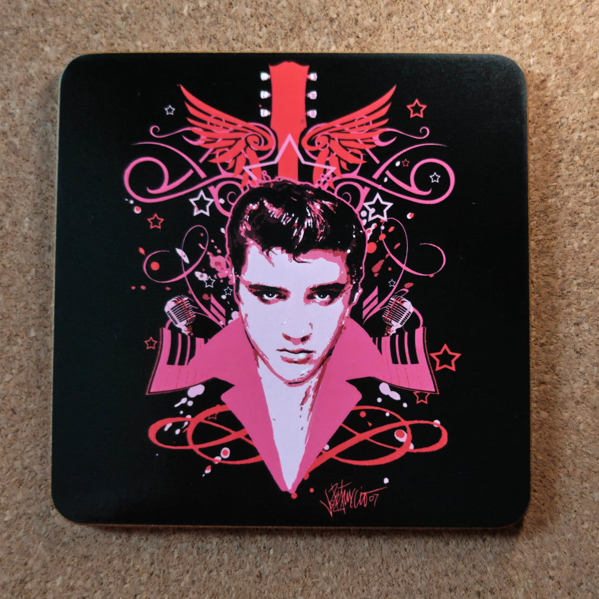 Elvis Presley Let's Face It Cork Coaster
