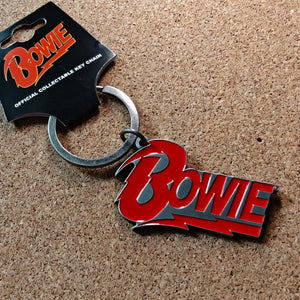 David Bowie Logo Metal Keyring