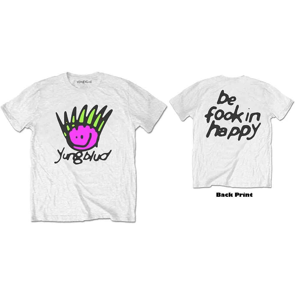 Yungblud Fookin Happy White Tshirt