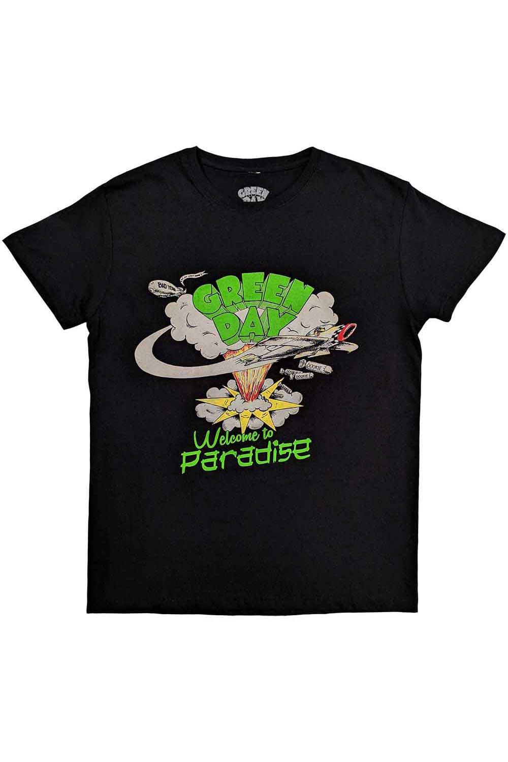 Green Day Welcome To Paradise Black Tshirt
