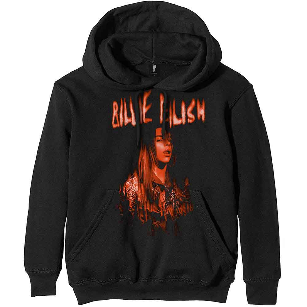 Billie Eilish Spooky Face Black Hoodie
